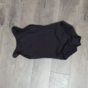 Capezio Studio Collection Black High Neck Leotard - Women Size Small